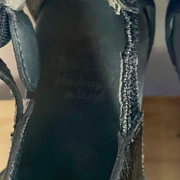 Dansko Sable Black Wedge Sandals Size 37 /US 6.5 or 7, Leather, Handcrafted $220 - Picture 14 of 16